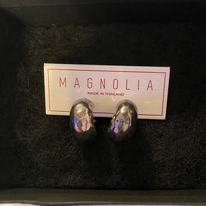 Magnolia | Sterling Silver Hoop Earrings